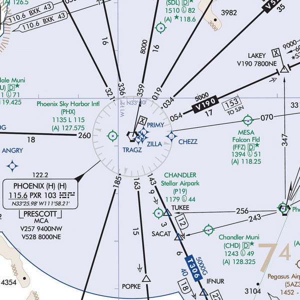 ifr low map Chandler AZ